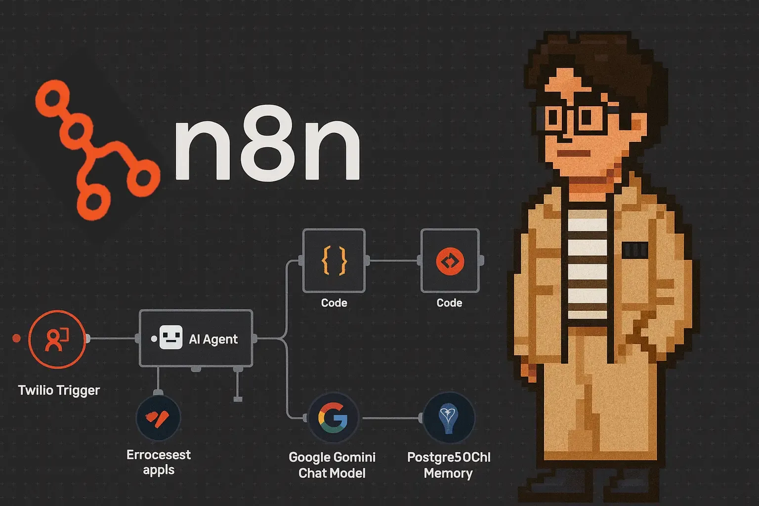 Workflow real n8n integrando WhatsApp, Odoo e IA